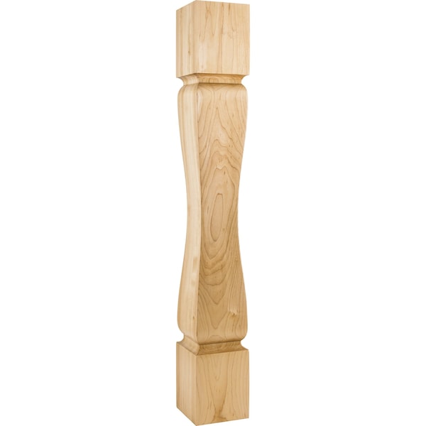 Hardware Resources 5" Wx5"Dx35-1/2"H Hard Maple Baroque Minimalist Post P82-5-HMP - main